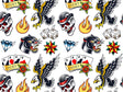 Sailor Style Tattoo Vinyl Wrap Pattern~Rwraps Series 914 Digitally Printed Vinyl Wrap~0