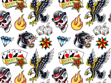 Sailor Style Tattoo Vinyl Wrap Pattern~Rwraps Series 914 Digitally Printed Vinyl Wrap~0