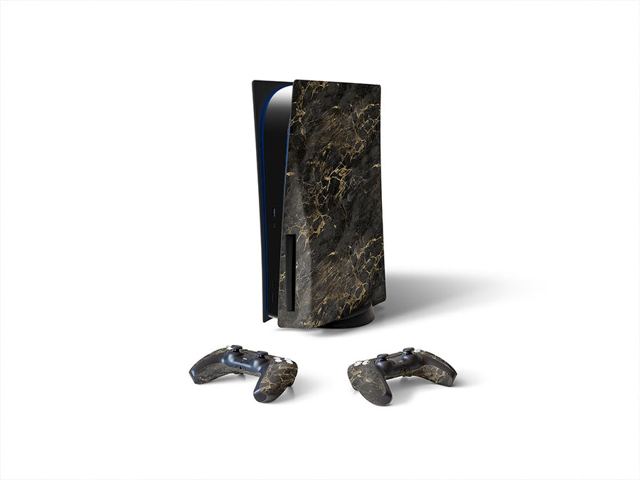 saint laurent black marble stone Sony PS5 DIY Skin