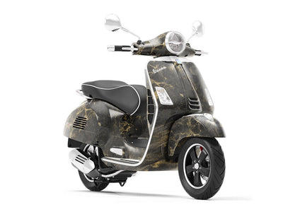 Saint Laurent-Black Marble Vespa Scooter Wrap Film