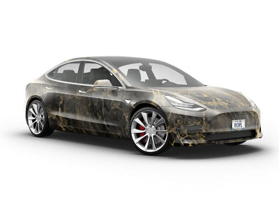 Saint Laurent-Black Marble Vehicle Vinyl Wrap