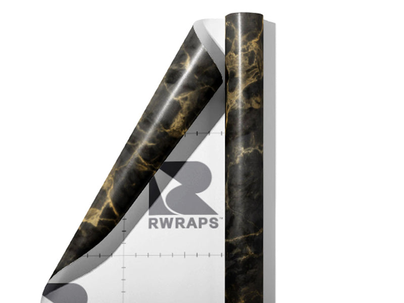 Saint Laurent-Black Marble Wrap Film Sheets~Rwraps Series 914 Saint Laurent-Black Marble Scrolled Sheet~3
