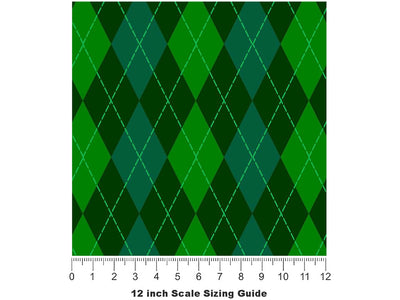 Salad for Lunch Argyle Vinyl Film Pattern Size 12 inch Scale~Rwraps Salad for Lunch Argyle Sizing Chart~2
