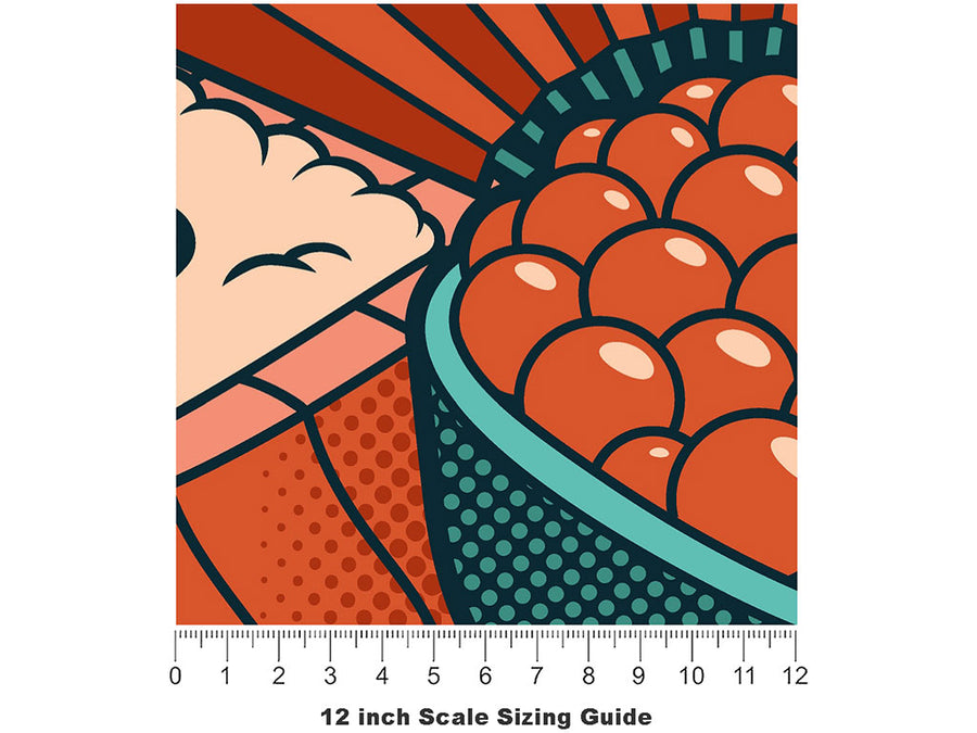 Salmon Eggs Food Vinyl Film Pattern Size 12 inch Scale~Rwraps Salmon Eggs Food Sizing Chart~2