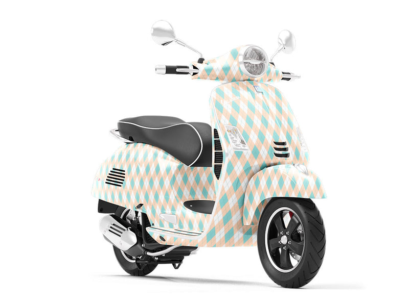 Salmon River Argyle Vespa Scooter Wrap Film