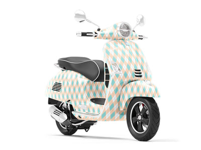 Salmon River Argyle Vespa Scooter Wrap Film
