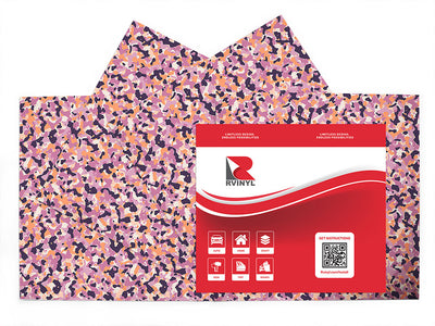 salmon sprinkle camouflage Craft Vinyl Sheet Pack