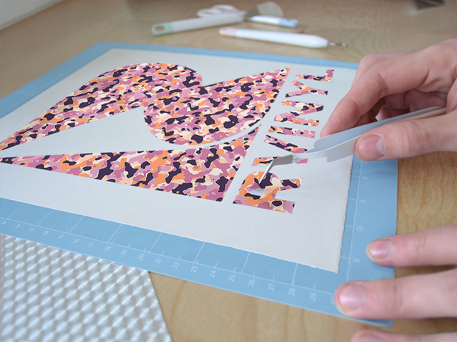 salmon sprinkle camouflage Easy Weed Craft Vinyl