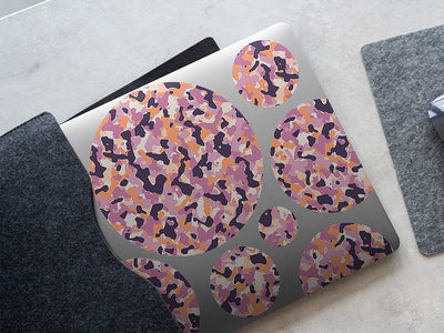 salmon sprinkle camouflage DIY Laptop Stickers