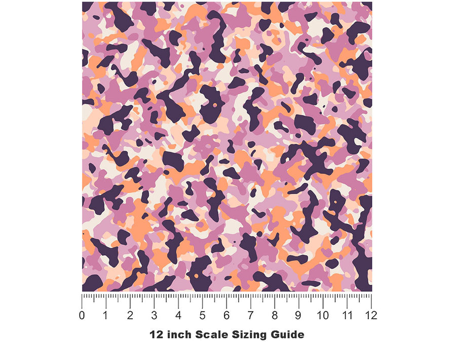 Salmon Sprinkle Camouflage Vinyl Film Pattern Size 12 inch Scale~Rwraps Salmon Sprinkle Camouflage Sizing Chart~3