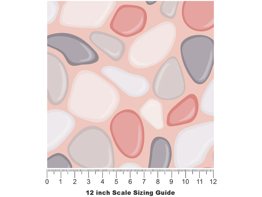 Salmon Stream Cobblestone Vinyl Film Pattern Size 12 inch Scale~Rwraps Salmon Stream Cobblestone Sizing Chart~3