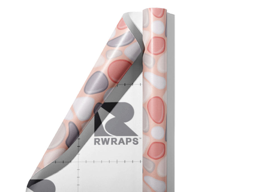 Salmon Stream Cobblestone Wrap Film Sheets~Rwraps Series 914 Salmon Stream Cobblestone Scrolled Sheet~4