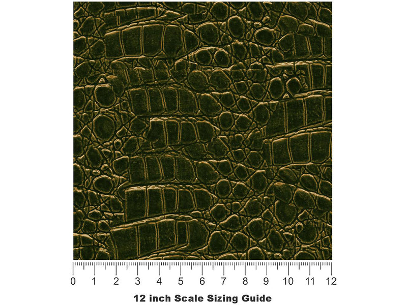Saltwater Crocodile Vinyl Film Pattern Size 12 inch Scale~Rwraps Saltwater Crocodile Sizing Chart~3