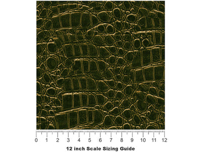 Saltwater Crocodile Vinyl Film Pattern Size 12 inch Scale~Rwraps Saltwater Crocodile Sizing Chart~3