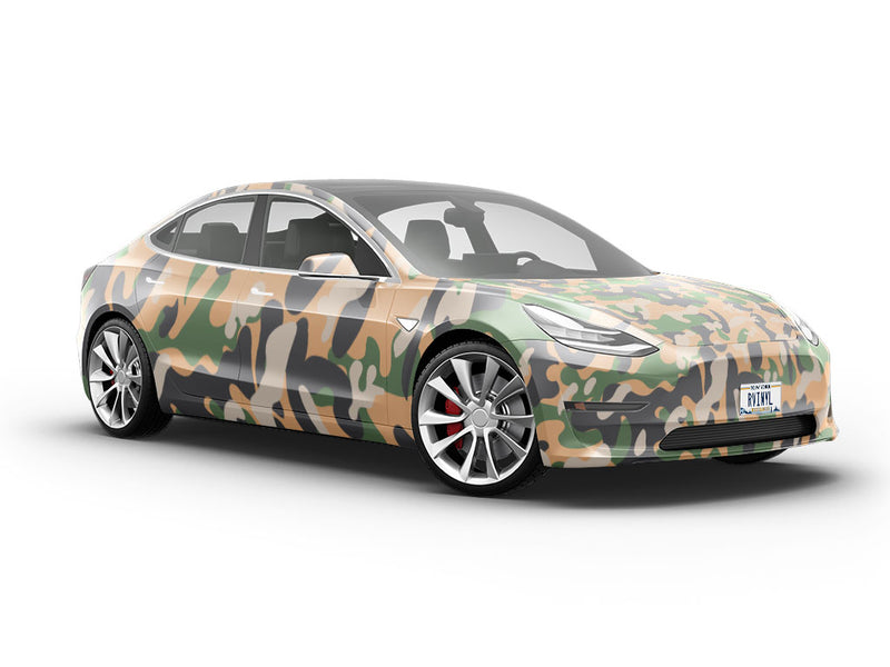 Sandstone Woodland Camouflage Vehicle Vinyl Wrap