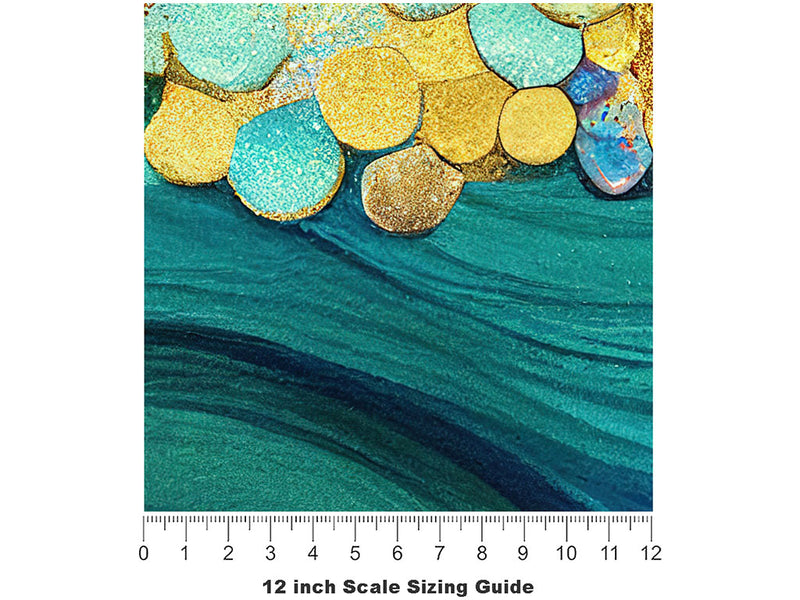 Sandy Stream Water Vinyl Film Pattern Size 12 inch Scale~Rwraps Sandy Stream Water Sizing Chart~2