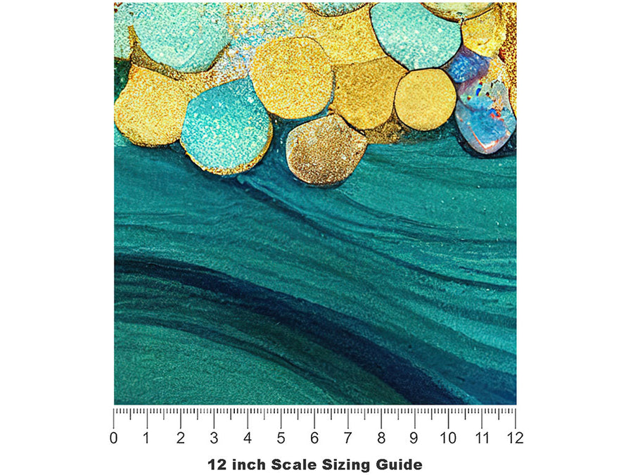 Sandy Stream Water Vinyl Film Pattern Size 12 inch Scale~Rwraps Sandy Stream Water Sizing Chart~2
