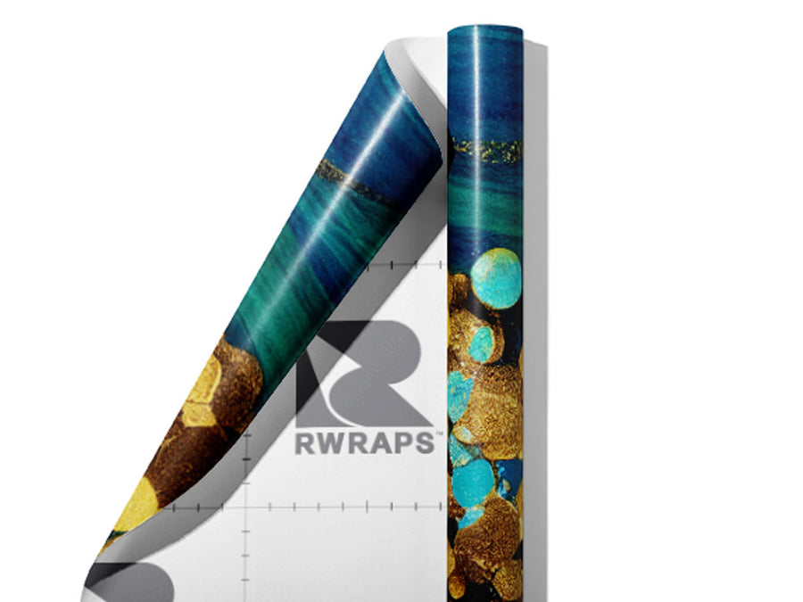 Sandy Stream Water Wrap Film Sheets~Rwraps Series 914 Sandy Stream Water Scrolled Sheet~3