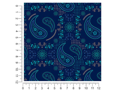 sapphire yin yang paisley 1ft x 1ft Craft Sheets