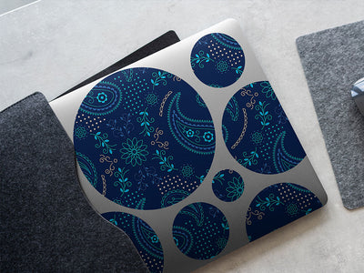 sapphire yin yang paisley DIY Laptop Stickers