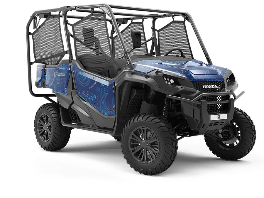 Sapphire Yin Yang Paisley Utility Vehicle Vinyl Wrap