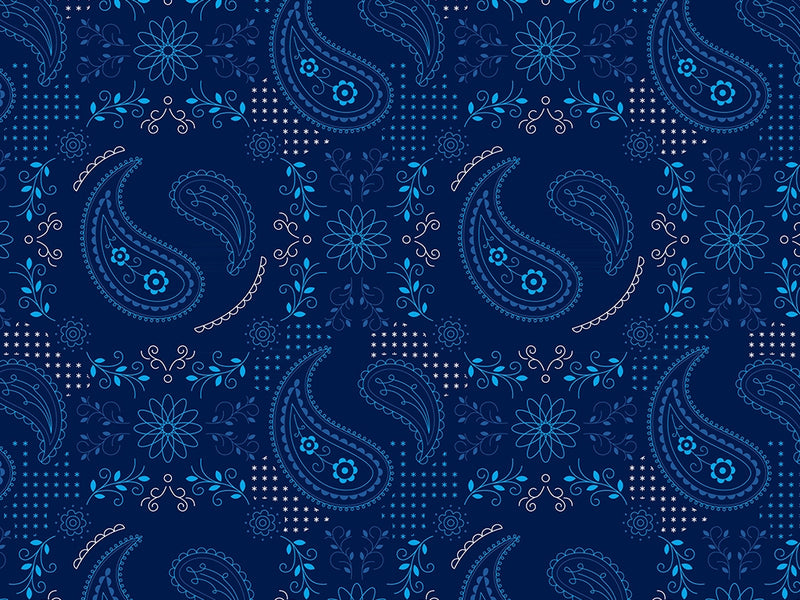 Sapphire Yin Yang Paisley Vinyl Wrap Pattern~Rwraps Series 914 Digitally Printed Vinyl Wrap~0