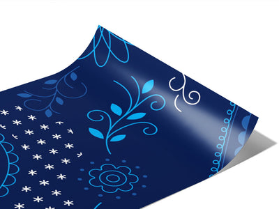 Sapphire Yin Yang Paisley Vinyl Wraps~Rwraps Series 914 Digitally Printed Vinyl Wrap~0