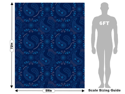 Sapphire Yin Yang Paisley Vehicle Wrap Scale~Rwraps Series 914 Sapphire Yin Yang Paisley Measurements~1