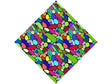 Saturated Rainbow Cobblestone Vinyl Wrap Pattern