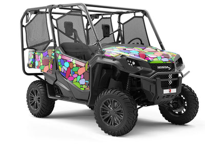 Saturated Rainbow Cobblestone Utility Vehicle Vinyl Wrap