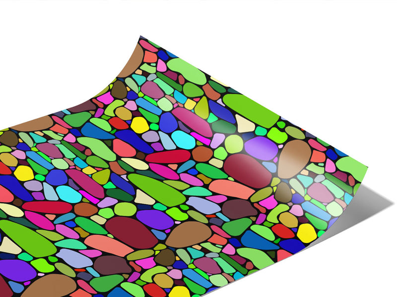 Saturated Rainbow Cobblestone Vinyl Wraps~Rwraps Series 914 Digitally Printed Vinyl Wrap~1