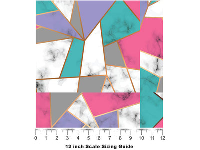 Saturated Shards Tile Vinyl Film Pattern Size 12 inch Scale~Rwraps Saturated Shards Tile Sizing Chart~3