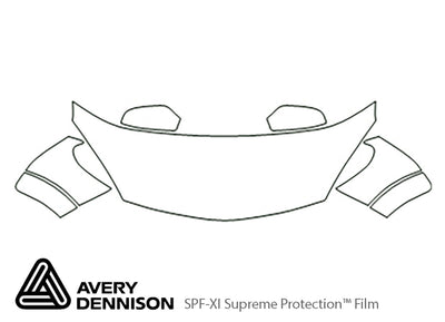 astra Avery Dennison Clear Bra Hood Precut PPF Diagram