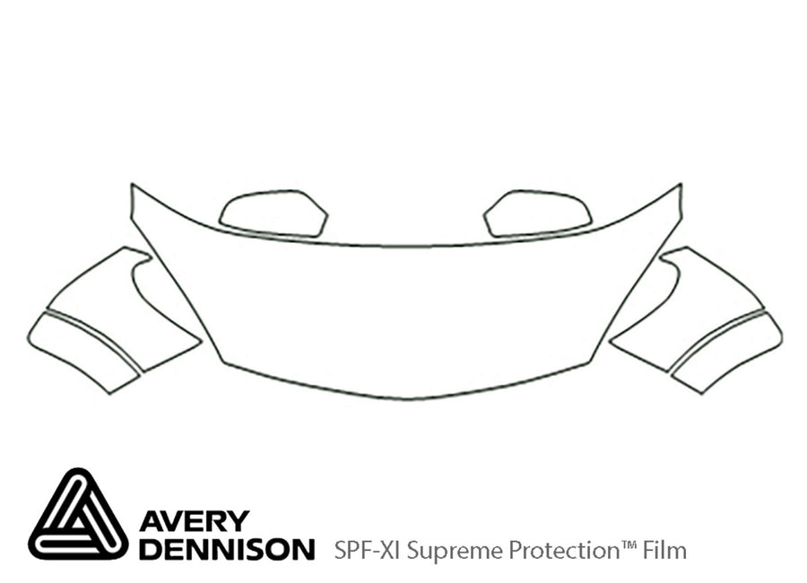 astra Avery Dennison Clear Bra Hood Precut PPF Diagram