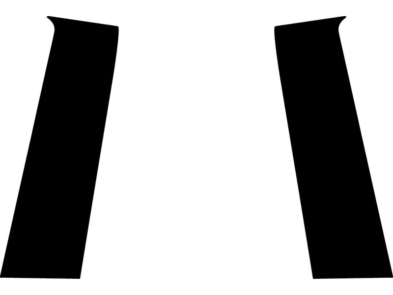 saturn astra 2008-2008 (3 door) Matte Black Pillar Trim Diagram