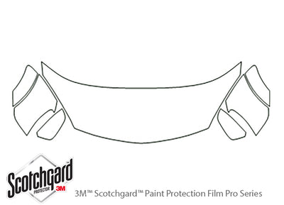 aura 3M Clear Bra Hood Precut PPF Diagram