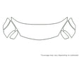 aura Avery Dennison Clear Bra Hood Precut PPF Diagram