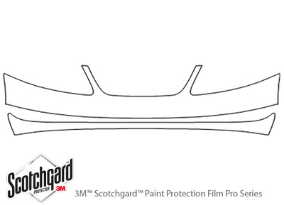 ion 3M Clear Bra Bumper Precut PPF Diagram