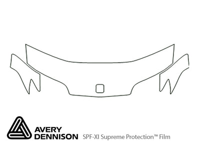 ion Avery Dennison Clear Bra Hood Precut PPF Diagram