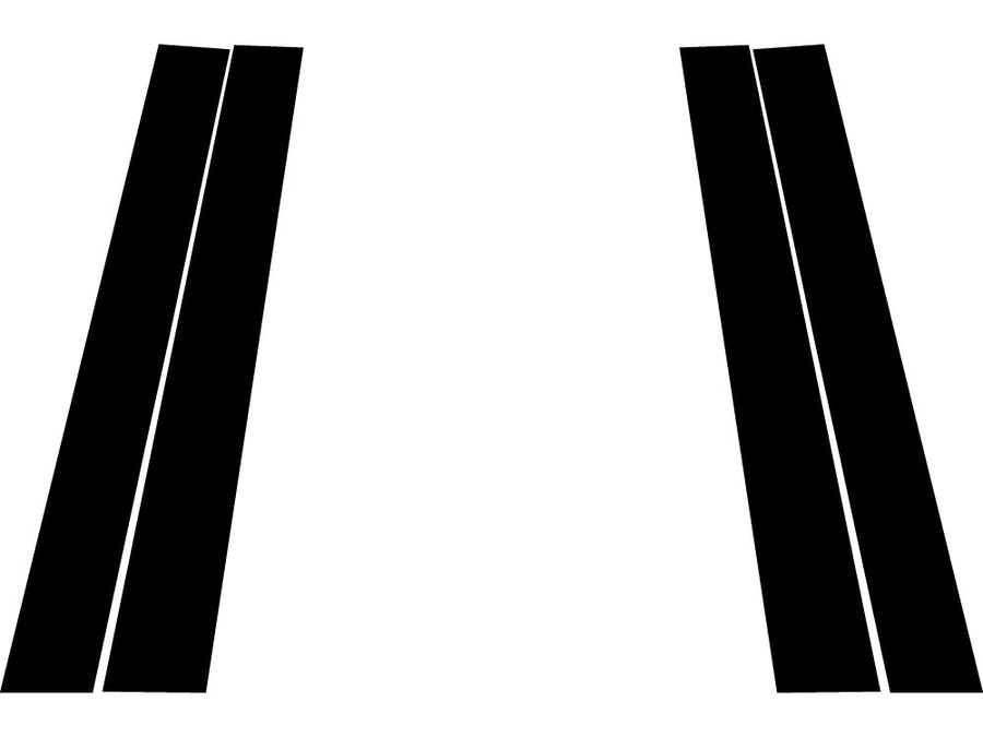 saturn ion 2003-2007 Brushed Aluminum Black Pillar Trim Diagram