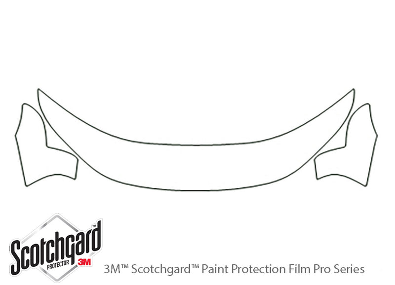 l-series 3M Clear Bra Hood Precut PPF Diagram