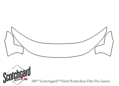 l-series 3M Clear Bra Hood Precut PPF Diagram