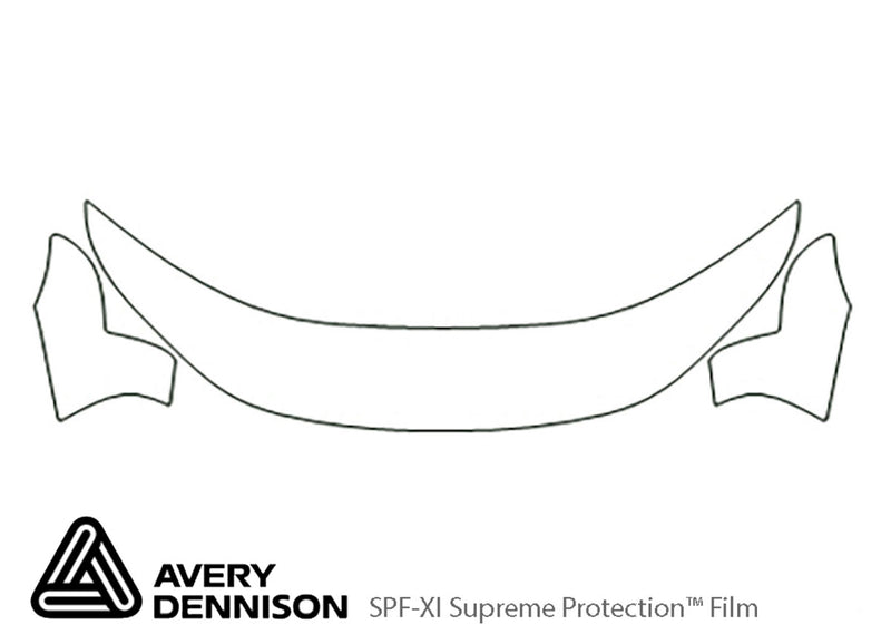 l-series Avery Dennison Clear Bra Hood Precut PPF Diagram