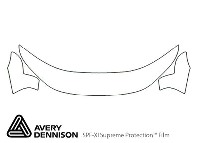 l-series Avery Dennison Clear Bra Hood Precut PPF Diagram