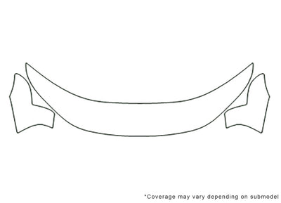 l-series 3M Clear Bra Hood Precut PPF Diagram