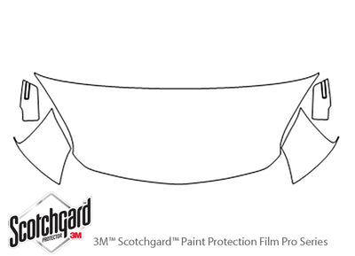 outlook 3M Clear Bra Hood Precut PPF Diagram
