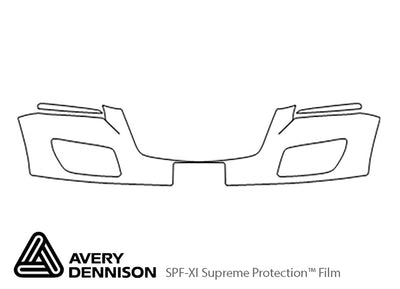 outlook Avery Dennison Clear Bra Bumper Precut PPF Diagram