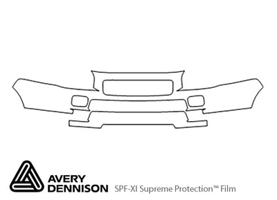 relay Avery Dennison Clear Bra Bumper Precut PPF Diagram