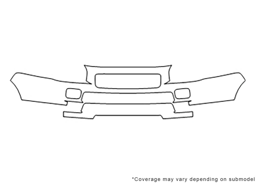 relay 3M Clear Bra Bumper Precut PPF Diagram