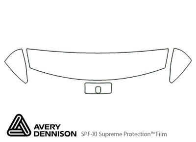 s-series Avery Dennison Clear Bra Hood Precut PPF Diagram